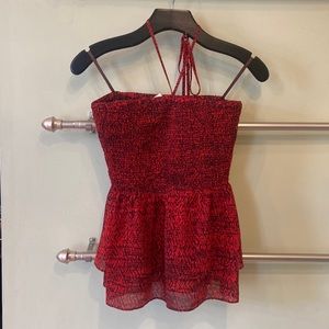 Michael Michael Kors Red Halter Top